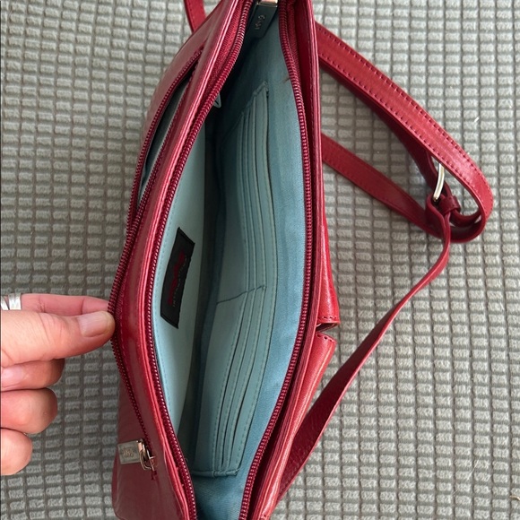 Red Leather Crossbody Bag - Picture 4 of 10
